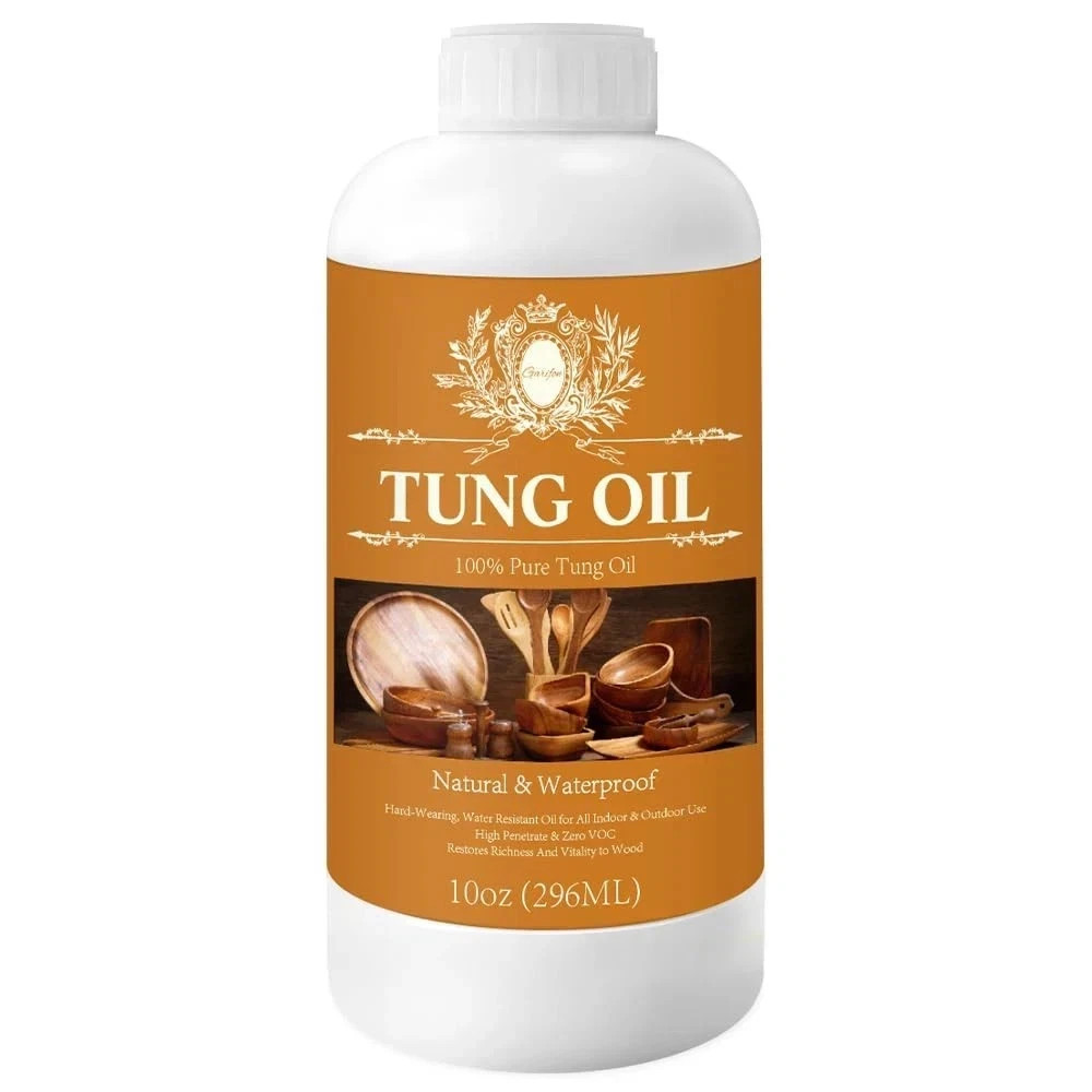 10 OZ Pure Tung Oil for Wood Outdoor/Indoor, Food Grade Sealer, Tung Oil Fini…