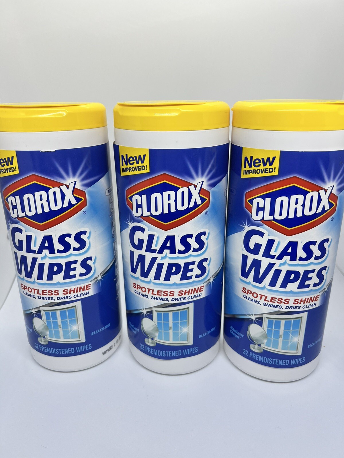 3 Glass Cleaner Spotless Radiant Shine 32 Count For Windows Tables Mirrors