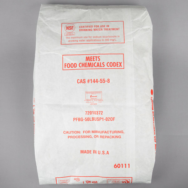50 lb. Bulk Bag Sodium Bicarbonate Baking Commercial Soda Home Pantry Supply