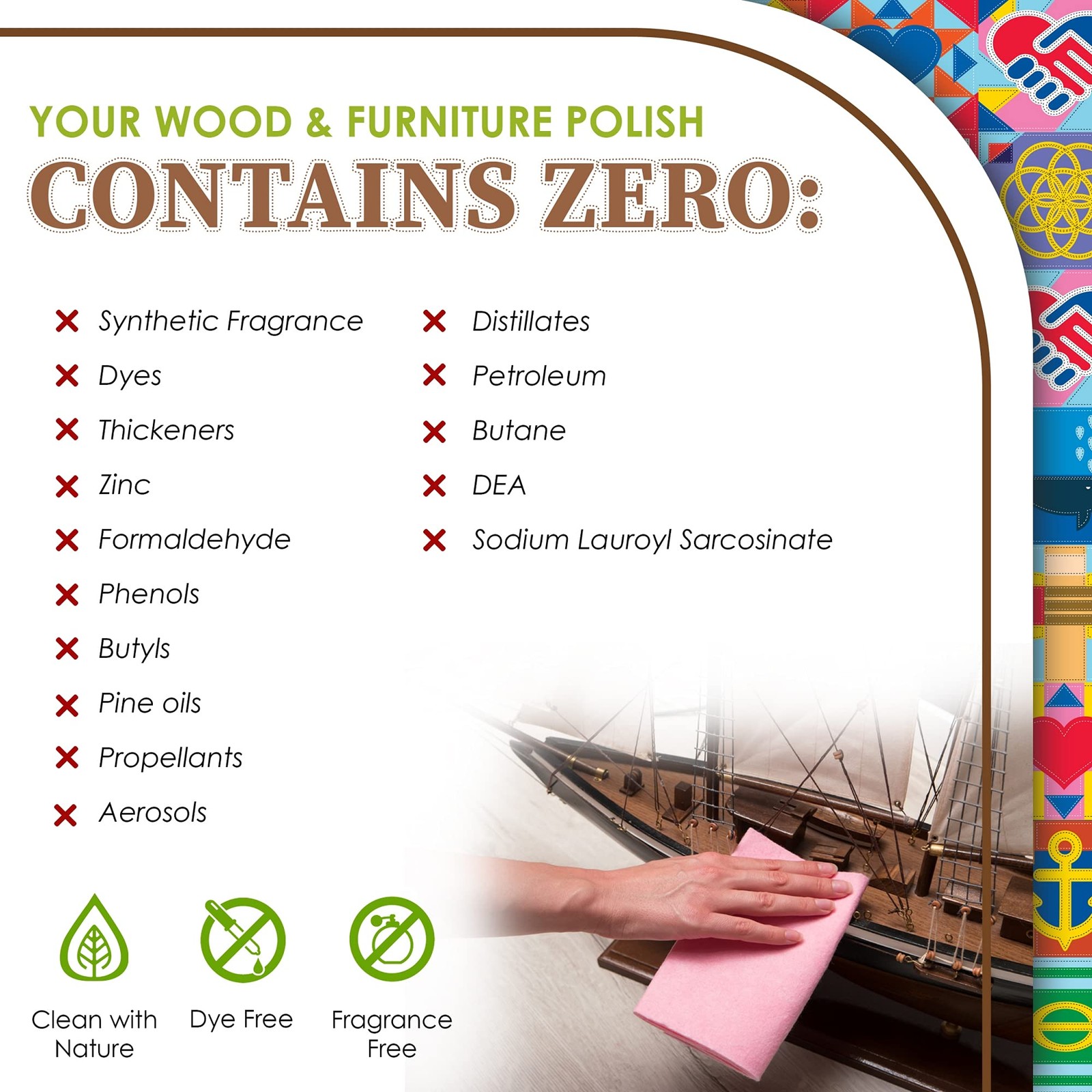 Natural Wood Cleaner & Furniture Polish – Leather Cleaner, Vinyl, Furniture &…