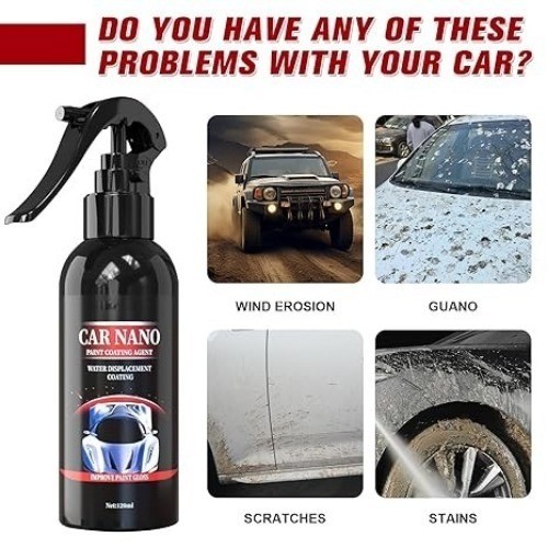 2PCS Car Nano Paint Coating Agent Water Displacement Coating, Scratch Remover, S