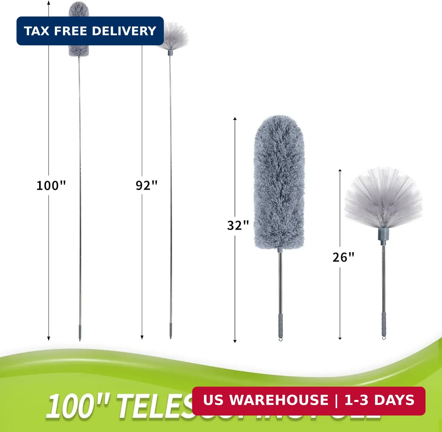IVYROLL Cobweb Duster with Extension Pole, Spider Web Brush & Ceiling Cleaning K