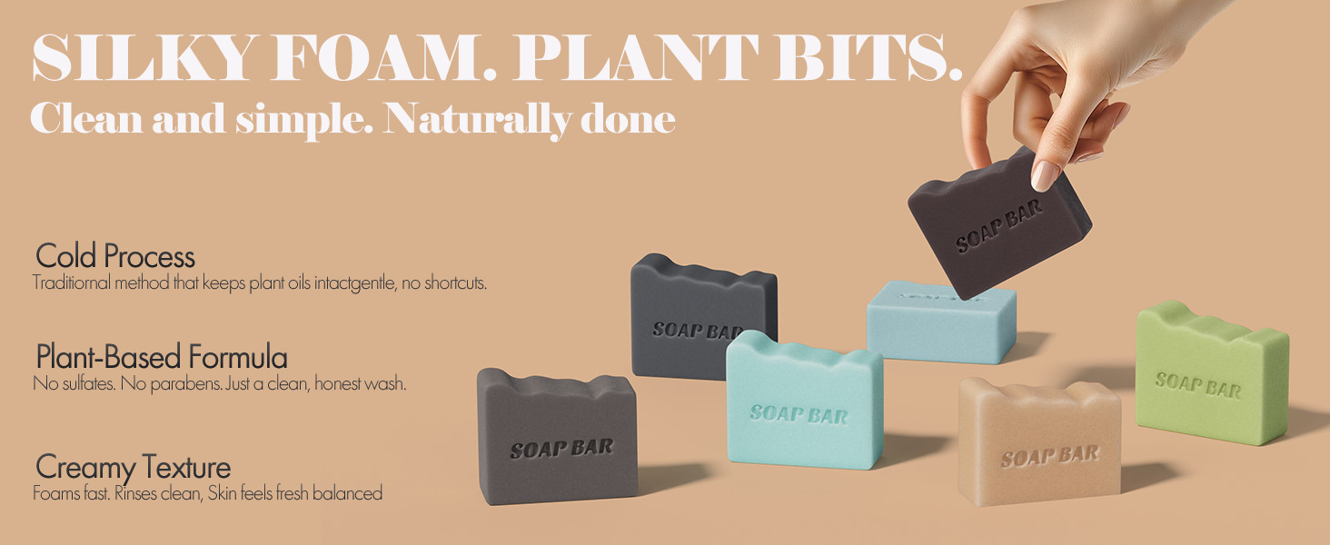 Natural Soap for Men, Soap Bar with ential Oils, Cold Pred Bar Soap