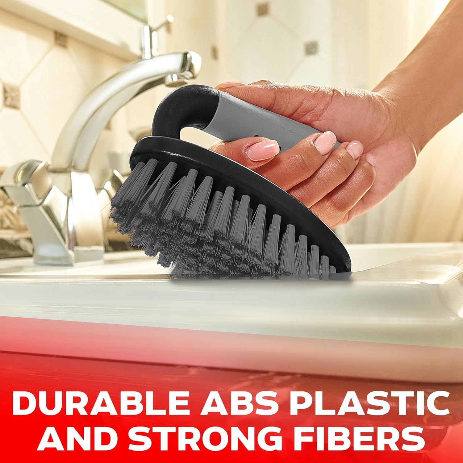 3-piece brush set – Shower cleaning brush with ergonomic handle