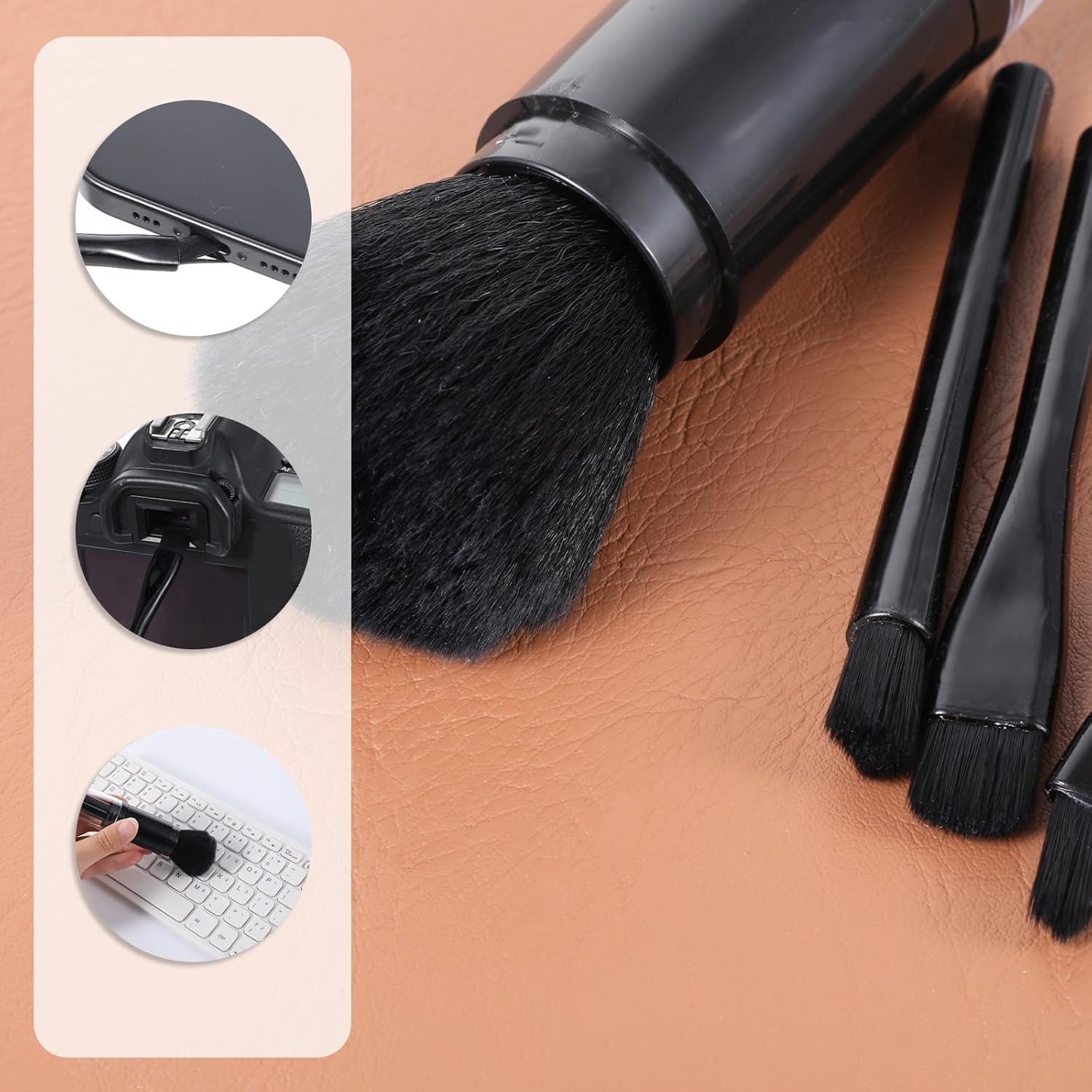 4 Pack Exquisite Duster Brush Kit, Mini Keyboard Cleaning Brushes Kit Model Clea