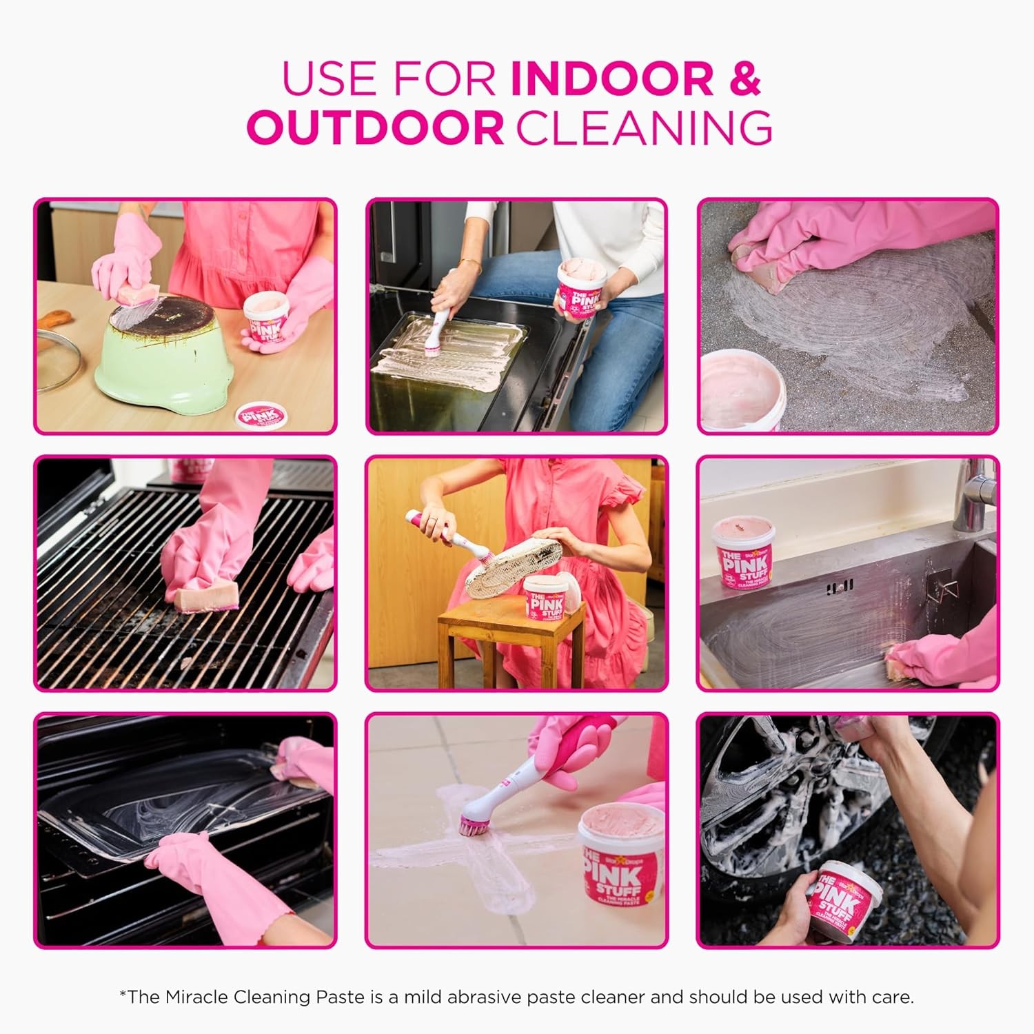 Stardrops The Pink Stuff Cleaning Paste 500g, Multi Purpose Cleaner for Kitchen,