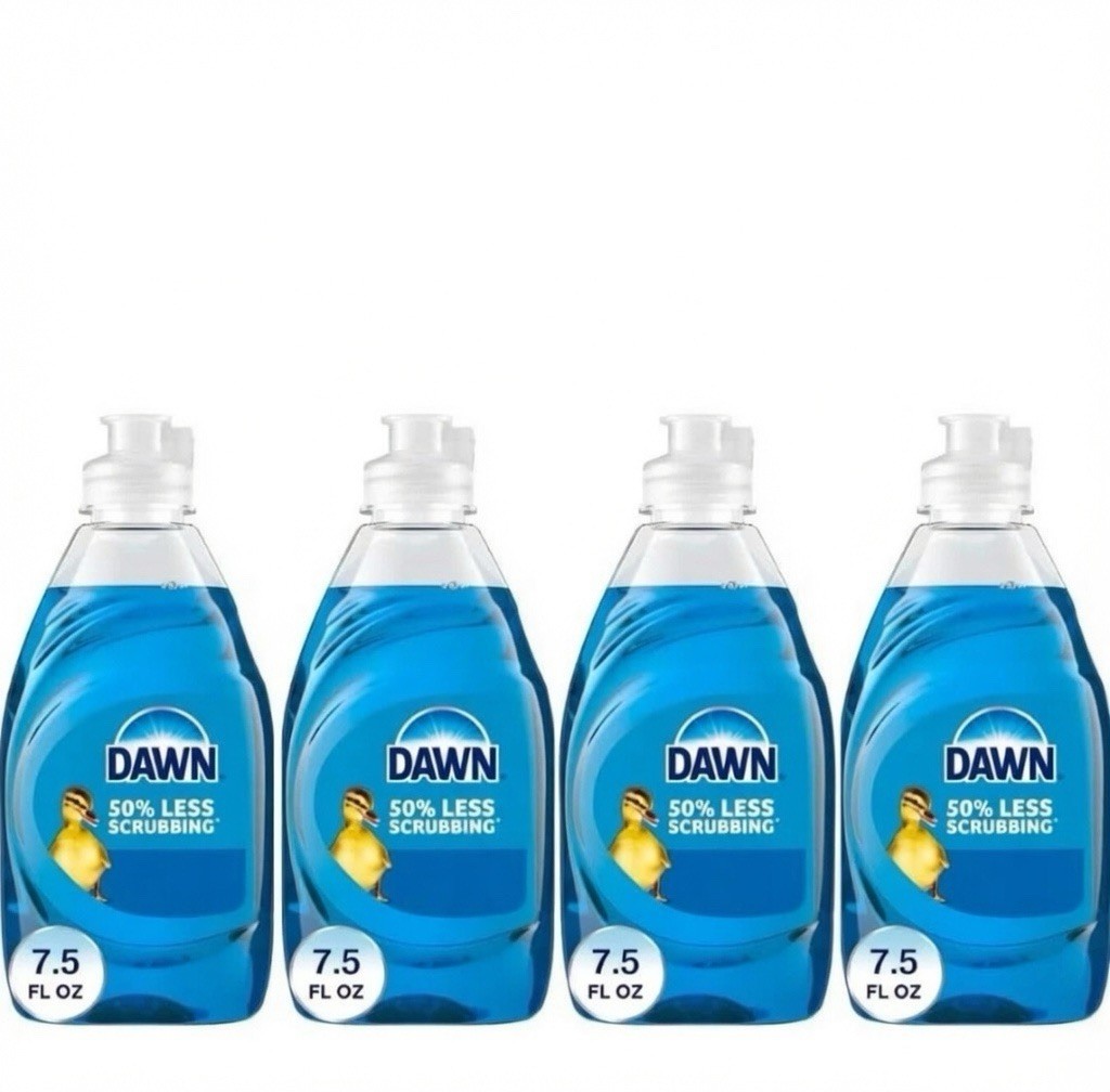 Dawn Ultra Removes Grease Dishwashing Liquid for Dishes, 7.5 fl oz, 4 Pack