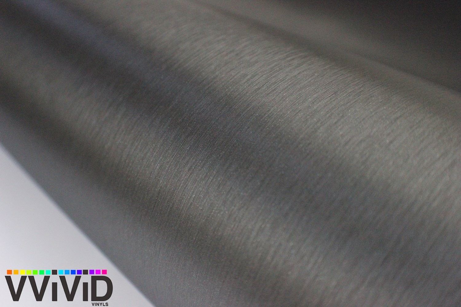 XPO Gunmetal Grey Brushed Metallic Steel 5Ft Vinyl Wrap Roll with Air Release Te