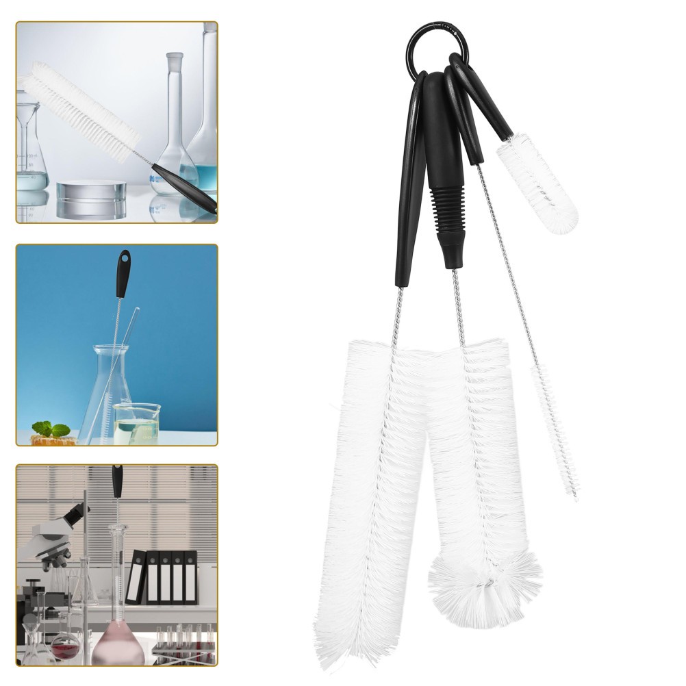 4 Pcs Coffee Cup Cleaner Brush Long Handle Small Bottle Brushes for Cleaning