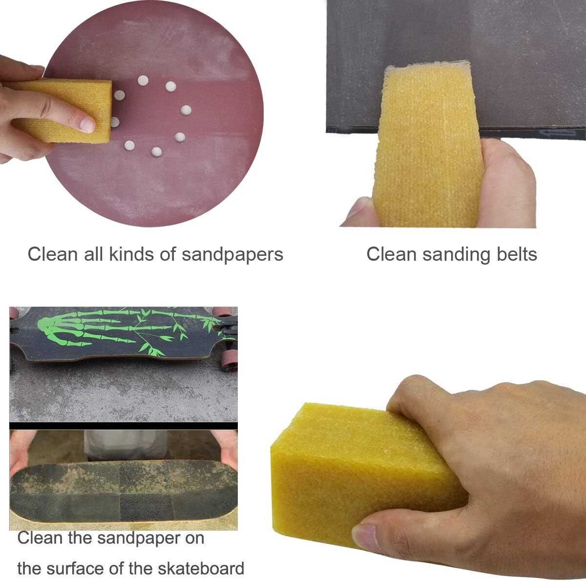 2PCS 8″x 1-1/2″ x 1-1/2″ Abrasive Cleaning Stick for Sanding Discs,Belts