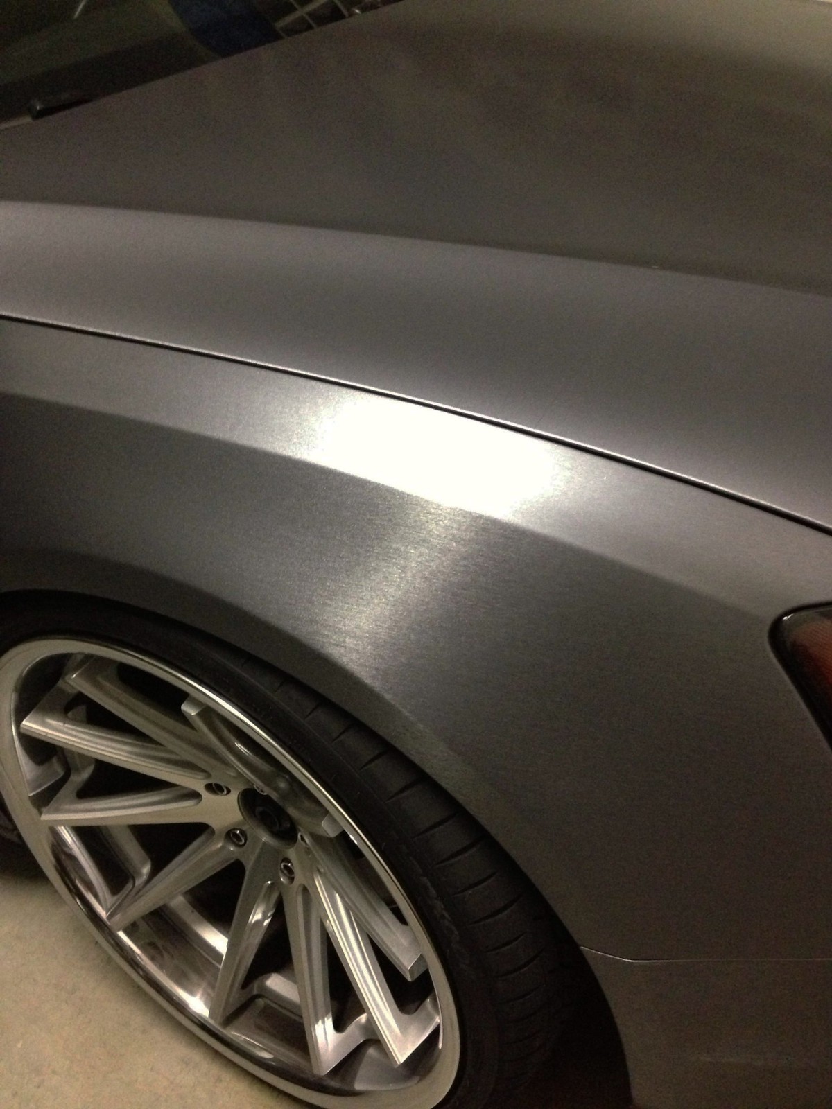 XPO Gunmetal Grey Brushed Metallic Steel 5Ft Vinyl Wrap Roll with Air Release Te
