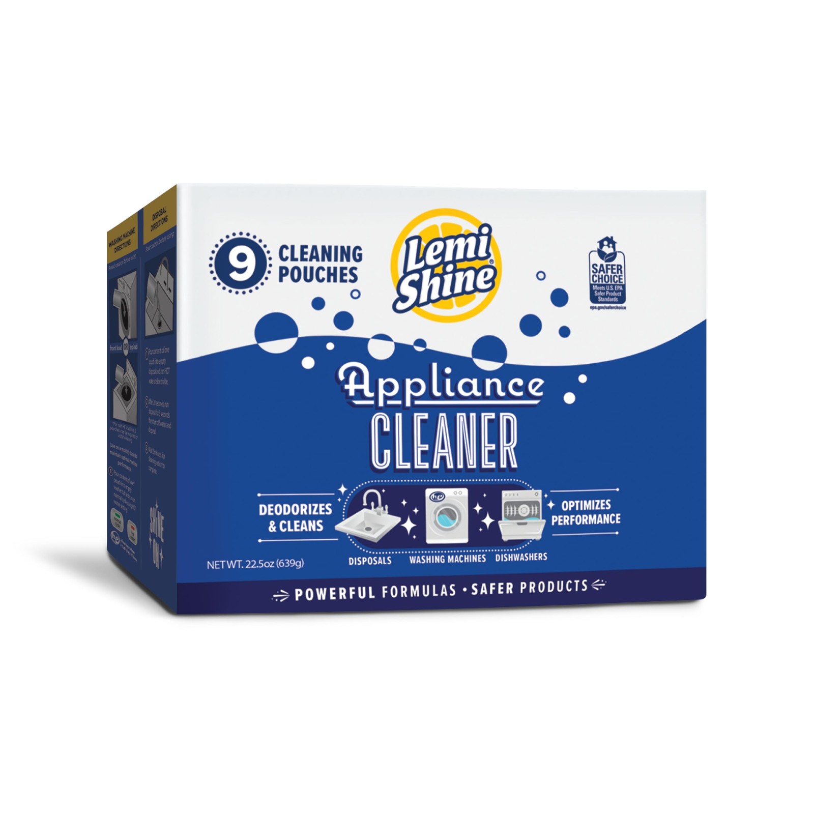 Lemi Shine Appliance Cleaner & Deodorizer – 1.78 Ounce (Pack of 9), white