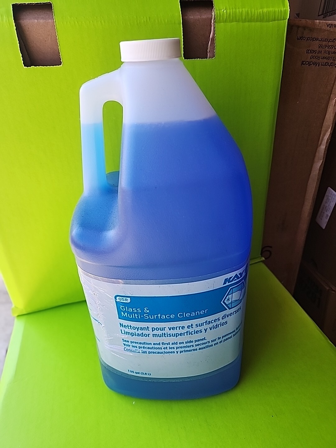 Lot Of 4 Kay Ecolab Galass & Multi – Surface Cleaner 1 Gallon [4 Gallon Total]