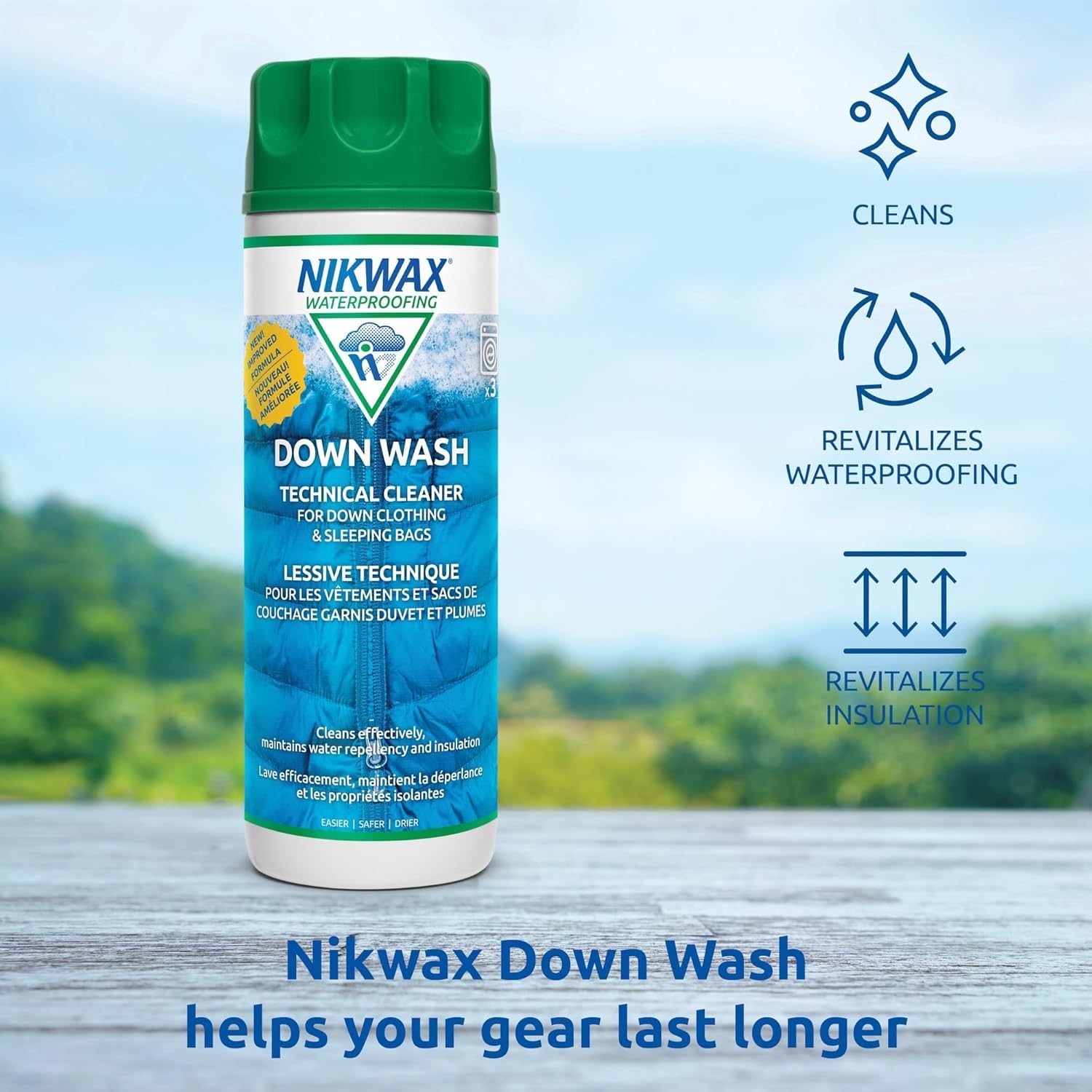 Down Wash Specialty Cleaner for Down Filled Jackets Gear Bedding Water Resistant