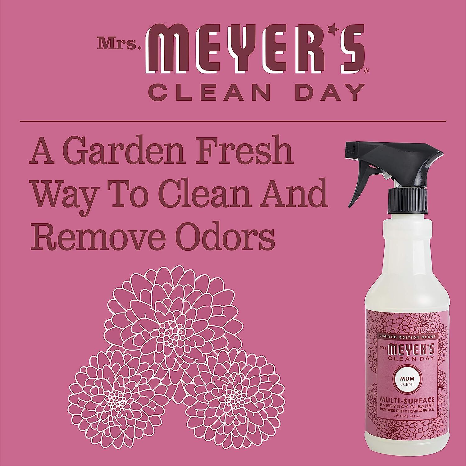 Mrs Meyers Clean Day Holiday Scented Multi Surface Cleaner 32 Fl Oz Plant Based