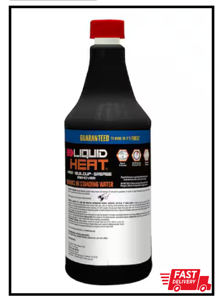 32 oz. Liquid Heat Gel Industrial Drain Opener Powerful & Effective Clog Remover