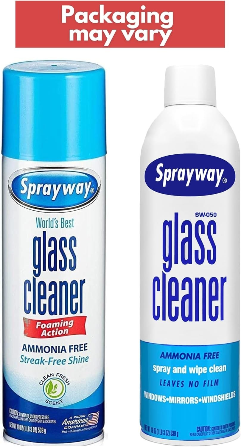 Fresh Scent Ammonia Free Glass Cleaner – 19 Fl Oz (Pack of 4) for Home & Office