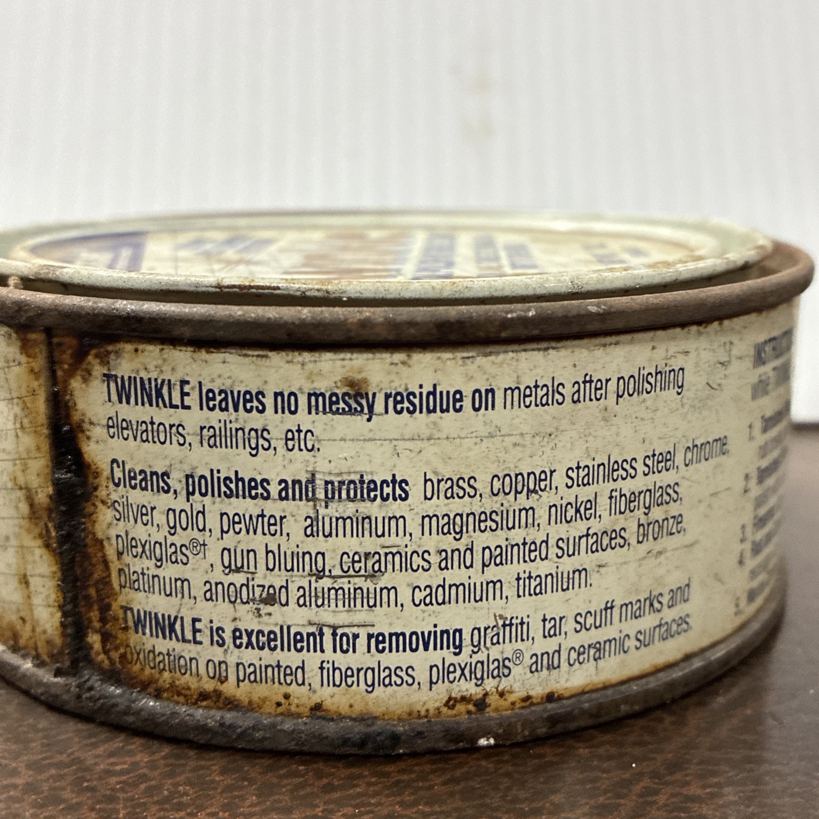 VTG 1990 DRACKETT Twinkle Metal Polish and Fiberglass Cleaner 7oz.- No.165Z- USA