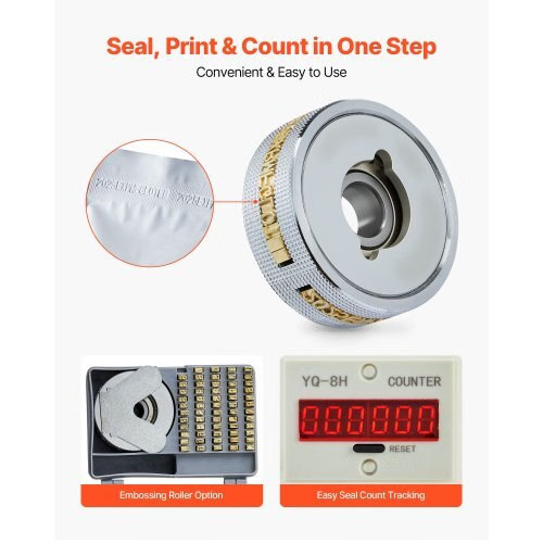 Continuous Bag Band Sealing Machine, 0.24-0.47 in Seal Width, Vertical Band Seal