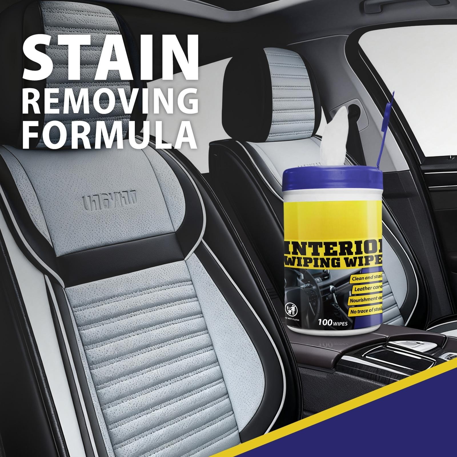 200 Pieces 2 Barrels ﻿Car Cleaning Wipes- for Car Interior and Car Exterior
