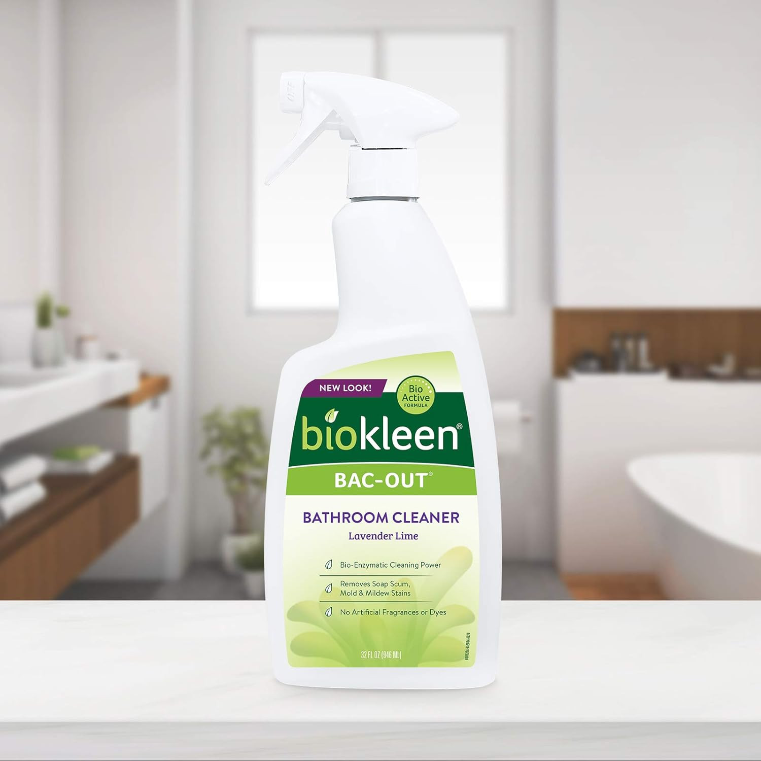 Bac-Out Bathroom Cleaner – 32 Ounce -Eco-Friendly, Non-Toxic, Plant-Based, No Ar