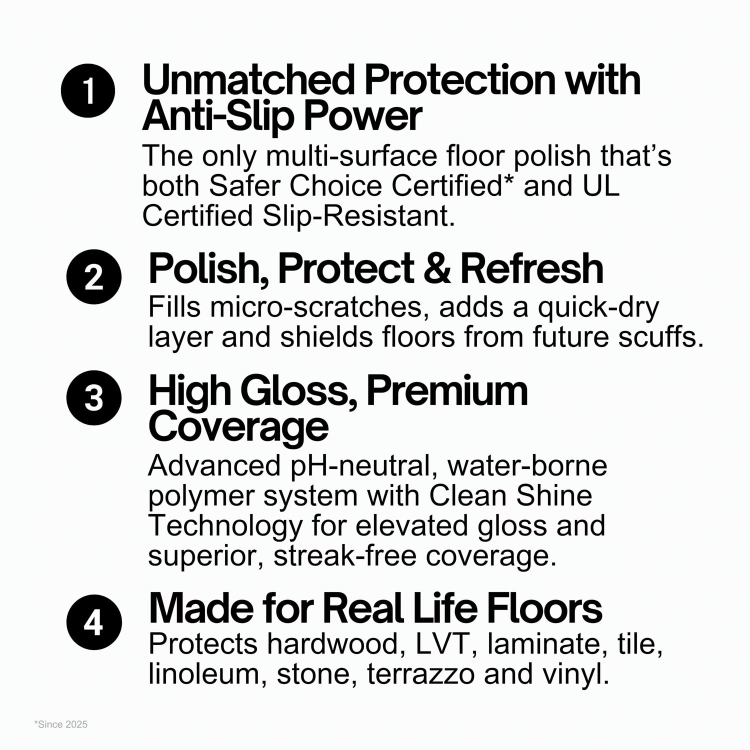 Quick Shine PFAS-Free Multi-Surface Floor Finish & Household Polish