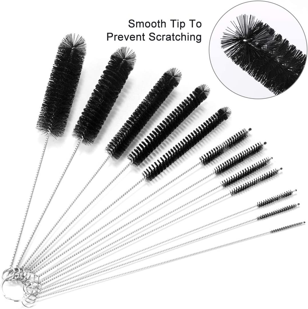 9.5 Inches Long Straw Cleaner Brush Set, 12 Pack Straw Pipe Cleaner Brush Set, S