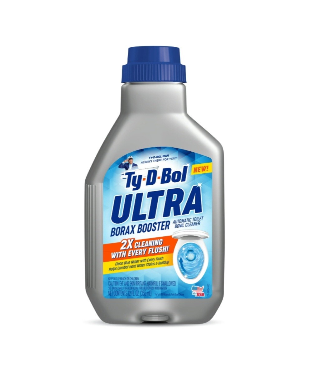 SINGLE BOTTLE TY-D-BOL BLUE ULTRA BOOSTER IN TANK LIQUID TOILET BOWL 2X CLEANER