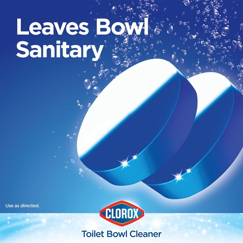 Ultra Clean Toilet Bowl Cleaner Tablets Bleach Deodorizer 2 Count Rain Scent New