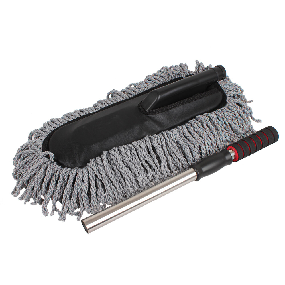 Car Cleaning Duster Microfiber Duster Wax Mop Telescoping Handle Large Wash Tool