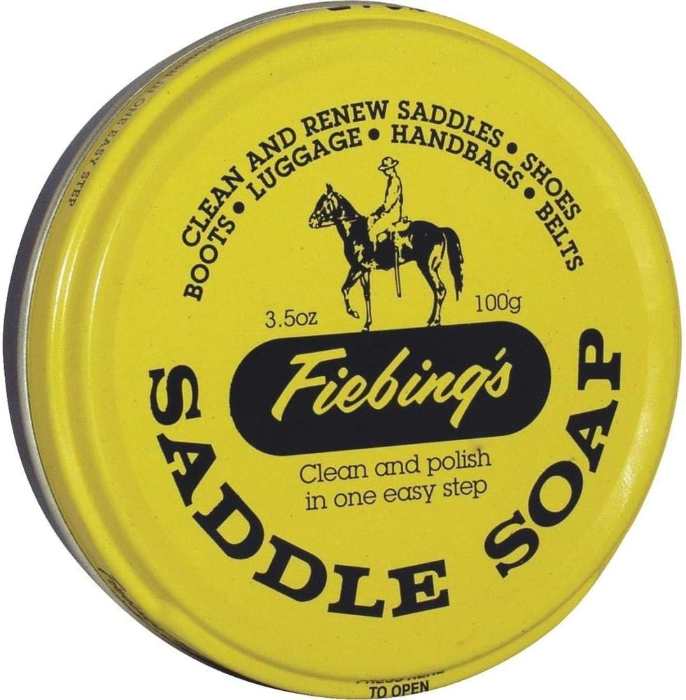Yellow Saddle Soap for Leather 3.5 oz Tin – Cleaner & Conditioner to Soften, …