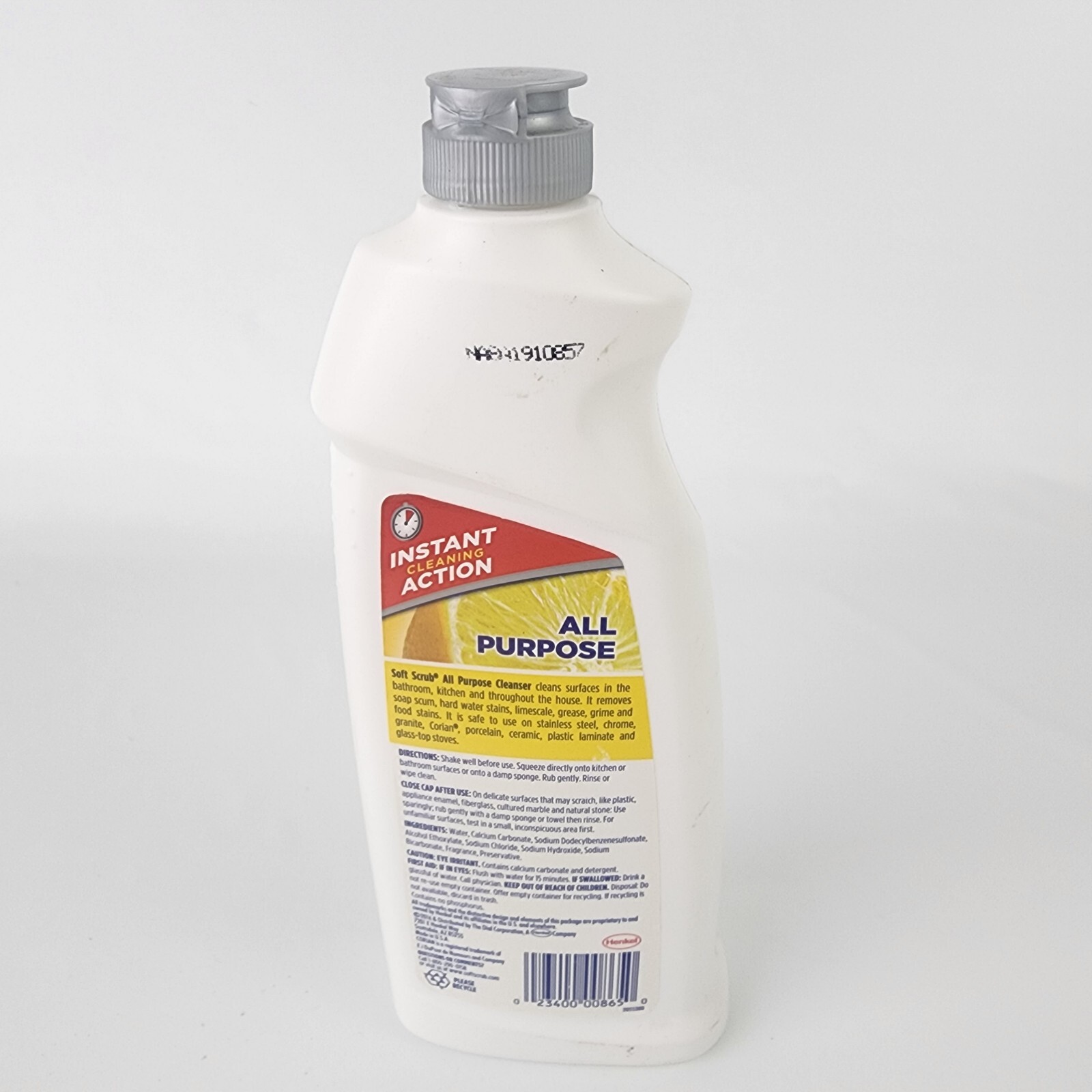 Soft Scrub LEMON Scent Heavy Duty Cleaner 24 oz. Deodorizes Tough Stains 000865
