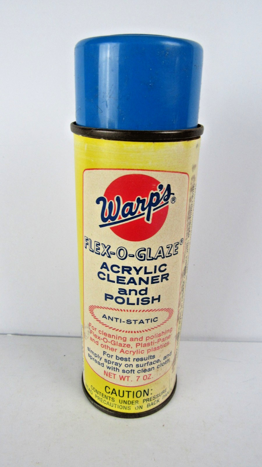 Warps Flex O Glaze Acrylic Cleaner And Polish Plastics 7 Oz Spray NOS 1980’s