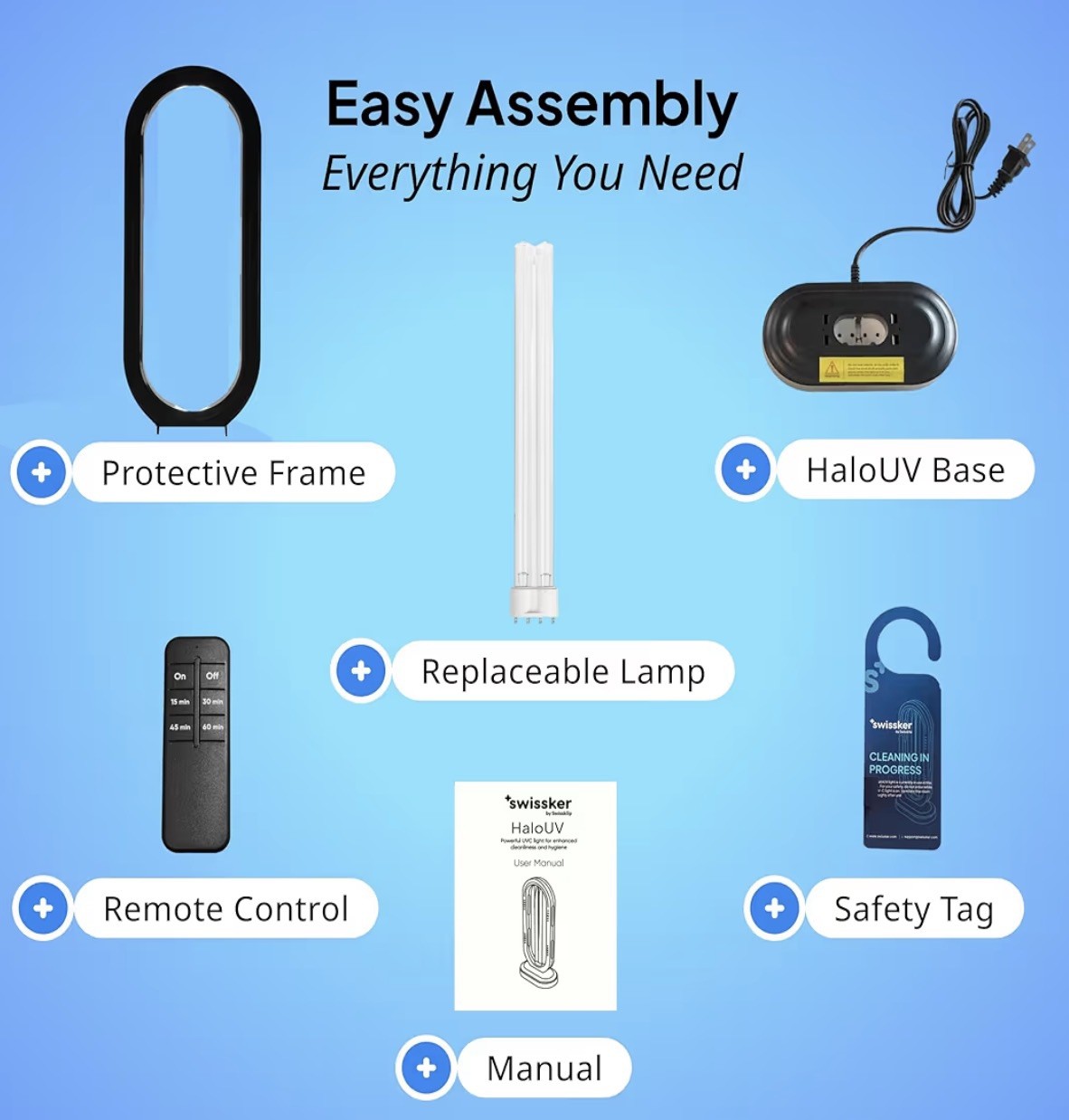 Swissker HaloUV, Mold , Home Disinfection Device, Dust Mites , UV Light Sanit…