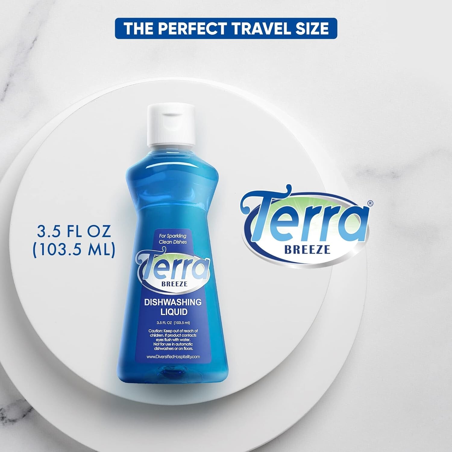 Case of 64 Terra Breeze Dishwashing Liquid, Mini/Travel Size 3.5oz, New S2