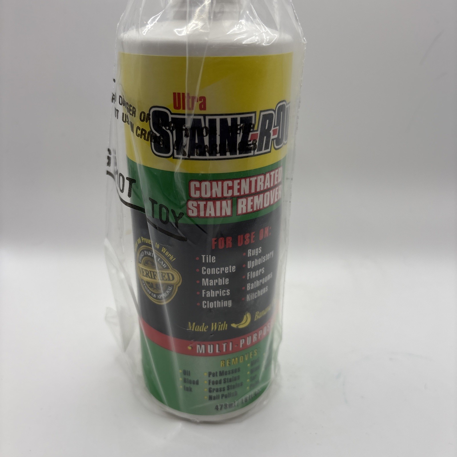 Ultra Stainz-R-Out 2 Pack 16 oz Concentrated Stain Remover & 40 Moistened Wipes