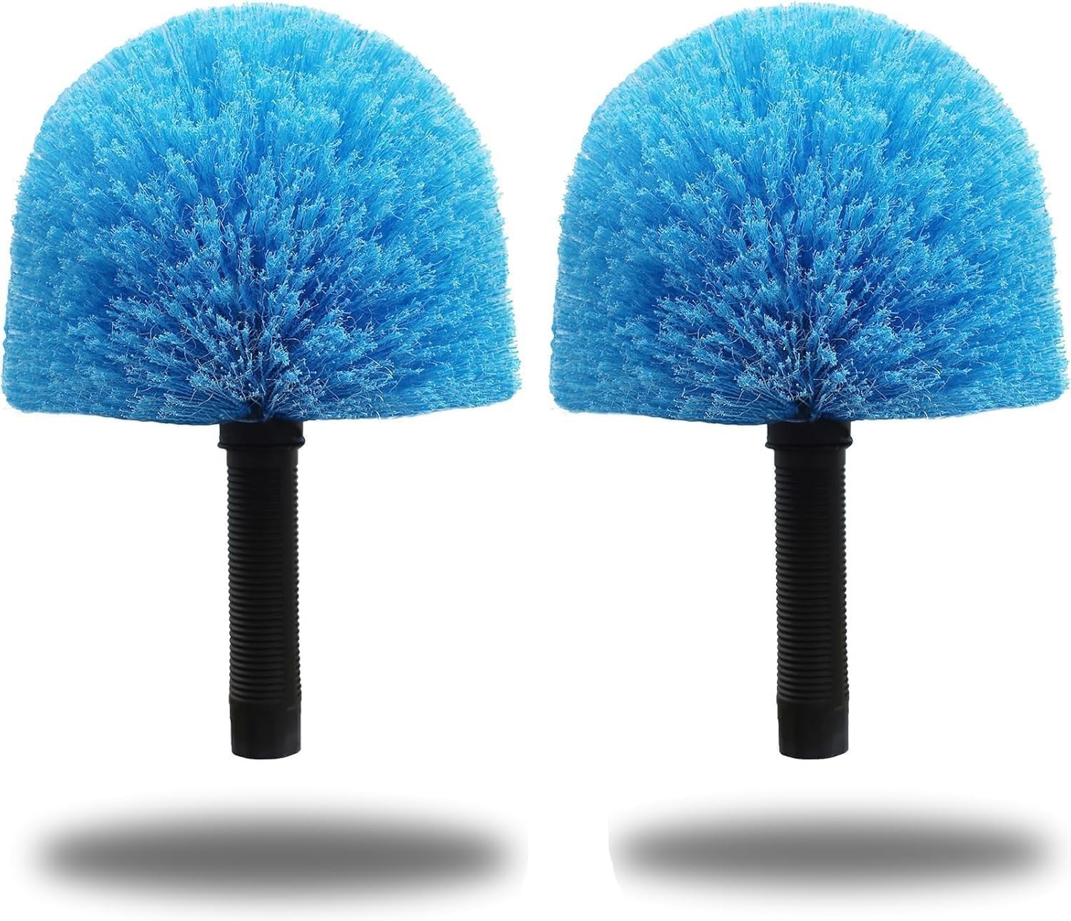 2 Pack Blue Twist-On Cobweb Duster Head Brush – Efficient Indoor & Outdoor Sp…
