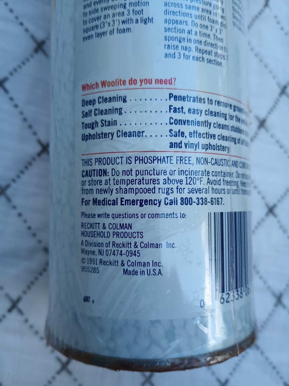 NOS Vintage Woolite Deep Cleaning Carpet Cleaner 1991 22oz Free Airwick