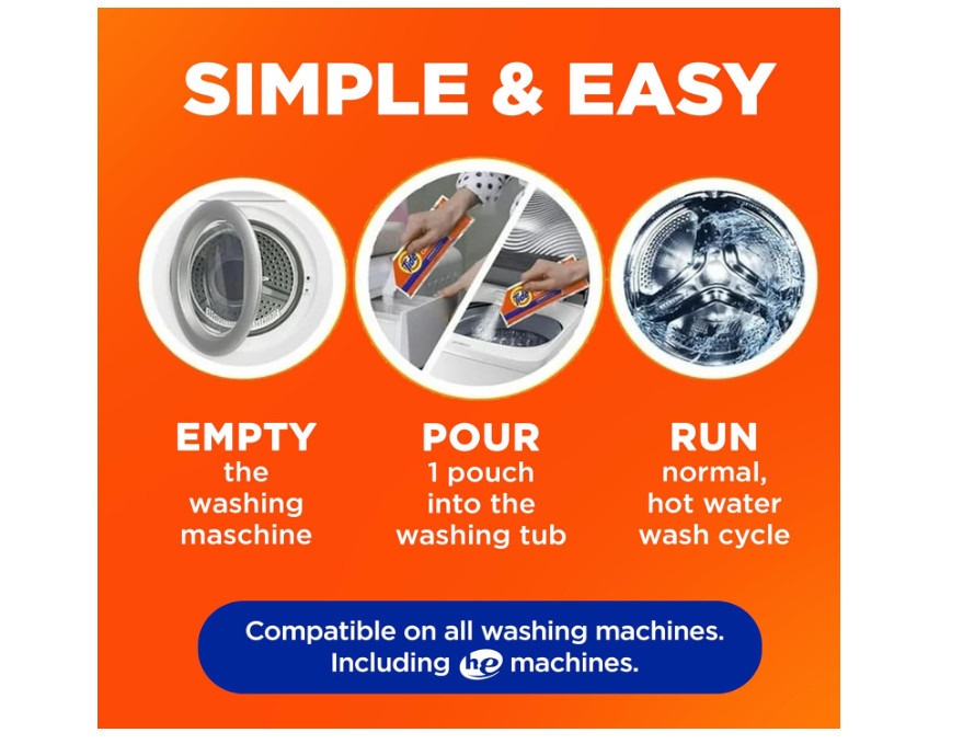 Tide Oxi Washing Machine Cleaner for Top & Front Load Washers