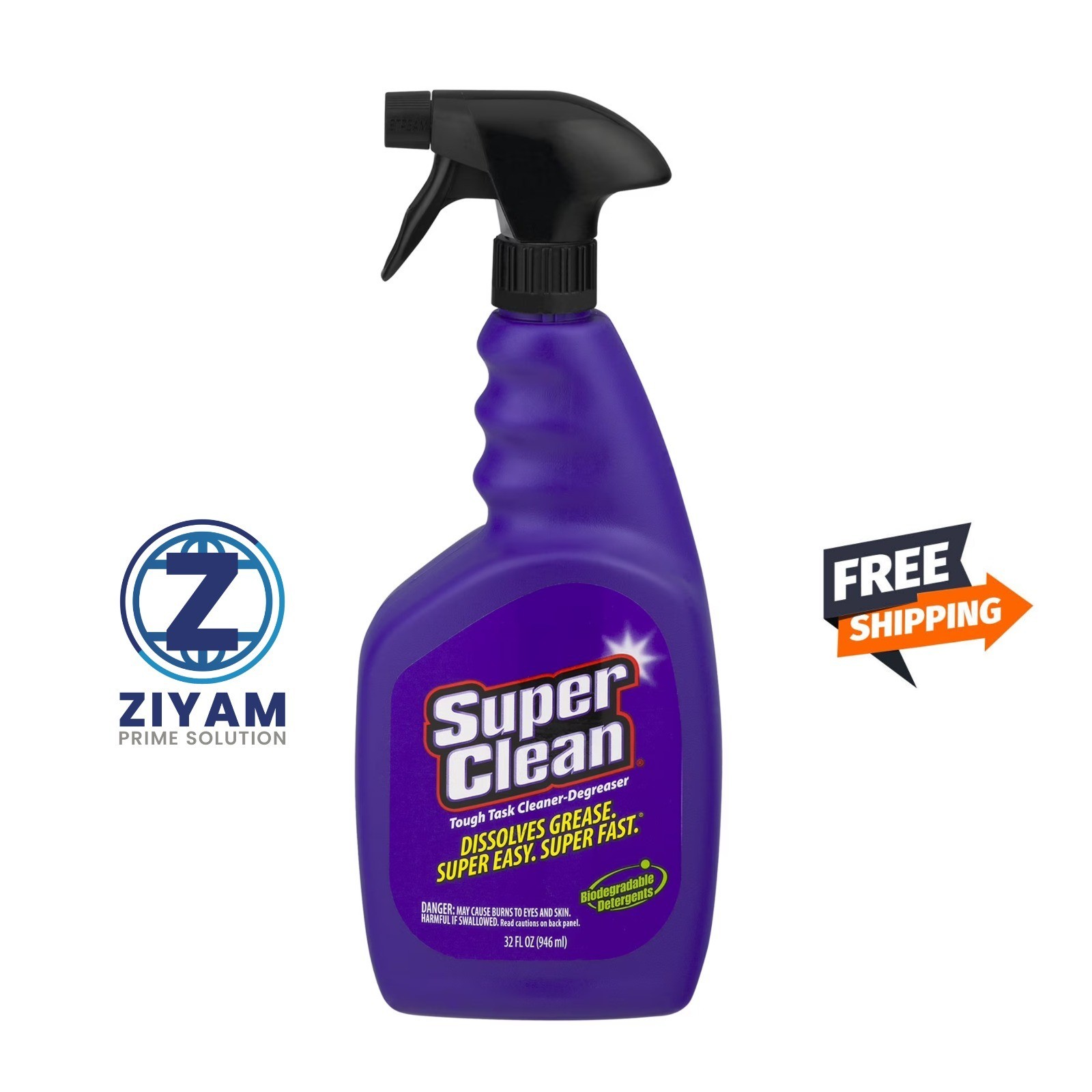 Superclean 101780 Superclean Cleaner/Degreaser, 32 Oz Spray Bottle, Ready To
