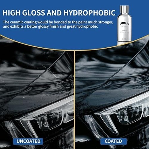 Nano Ceramic Coating for Cars, 10H High Gloss 50ML Anti-Scratch SiO2 Ceramic Coa