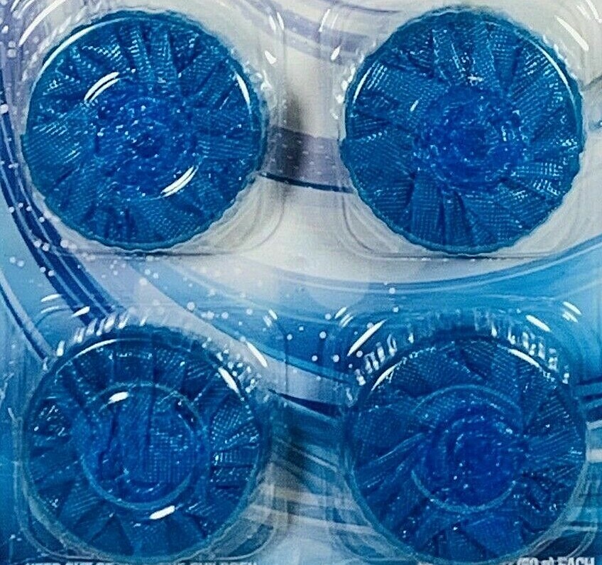 ( LOT of 4 ) Sani-Flush Automatic Blue Tablets Toilet BowlCleaner Cleans& Fresh