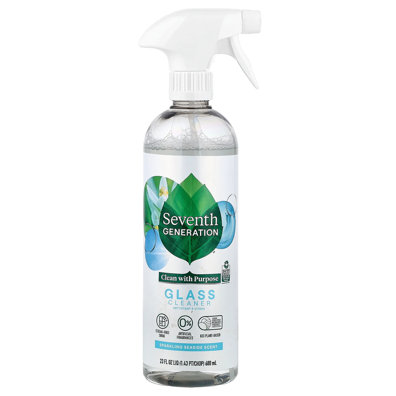 Glass Cleaner, Sparkling Seaside, 23 fl oz (680 ml)