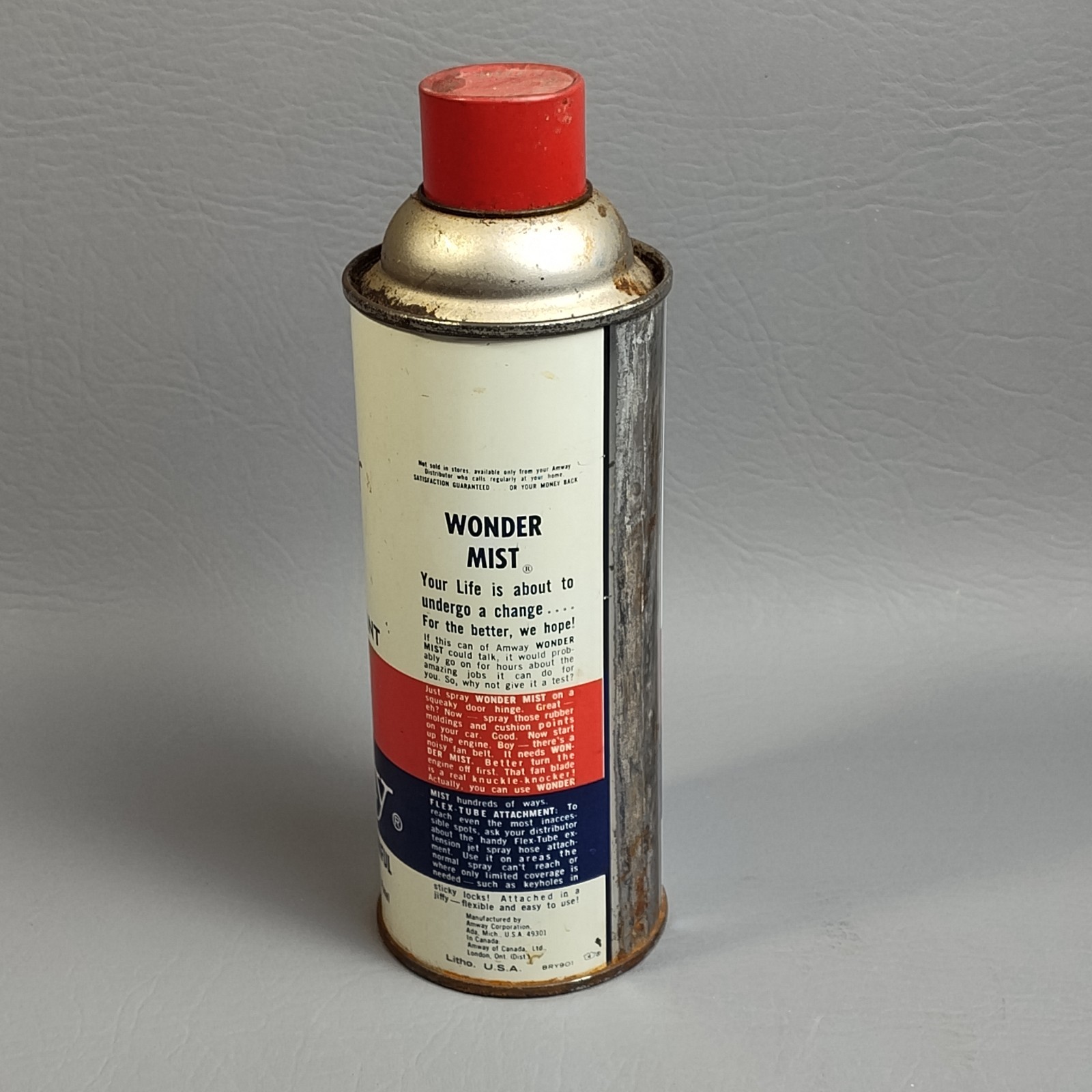 Vintage 1968 Amway Wonder Mist Silicone Spray 16 oz WORKS USED RARE Movie Prop