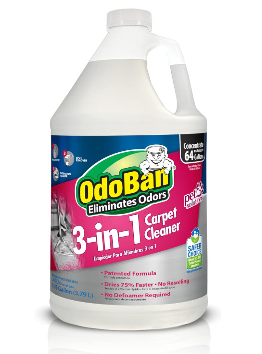 Odoban 3-in-1 Carpet Cleaner Fast Drying Eco-Friendly 128 Fl Oz Spot Remover-USA