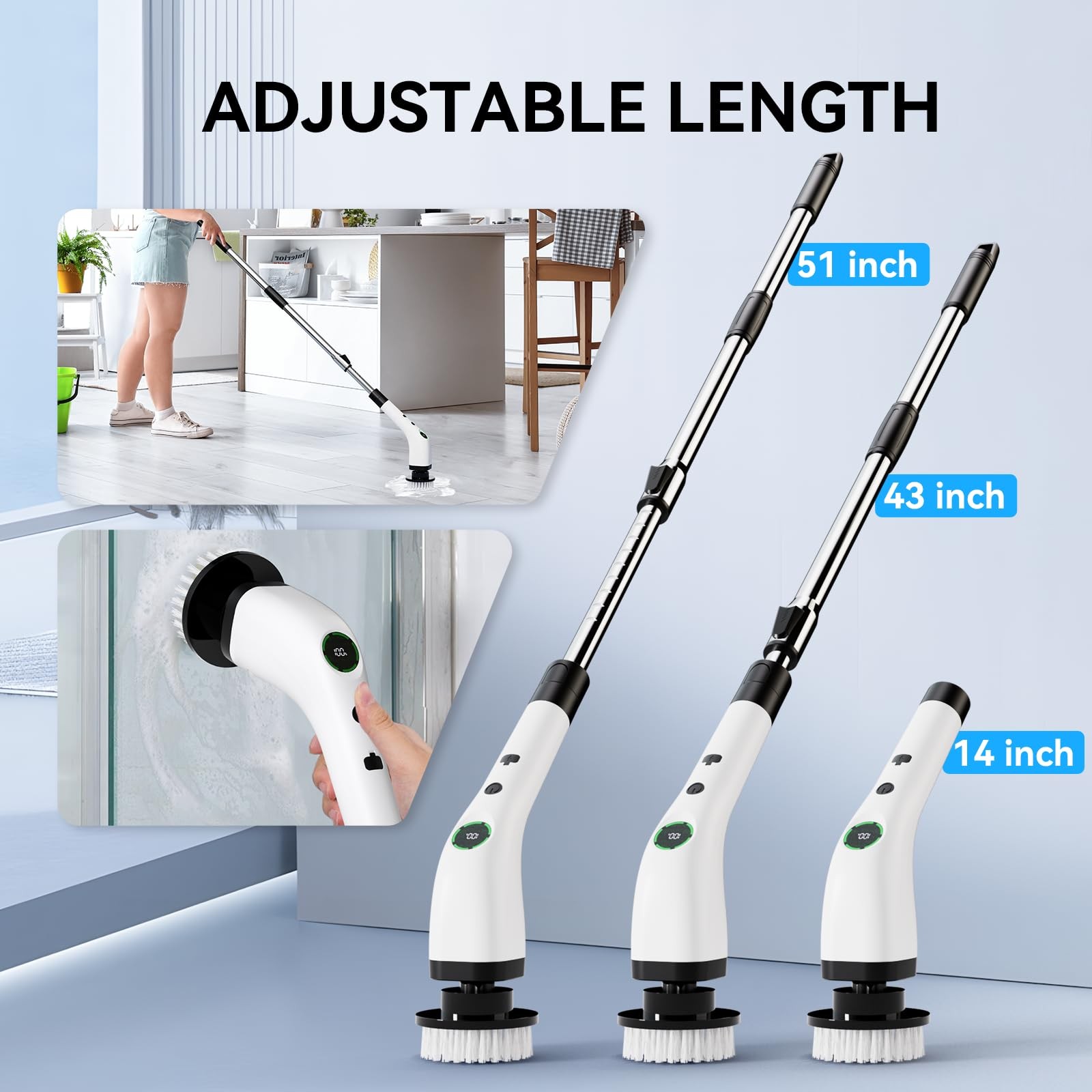 Swyprrix Electric Bathroom Cleaning Brush, Cordless Spin Scrubber Full Body W…