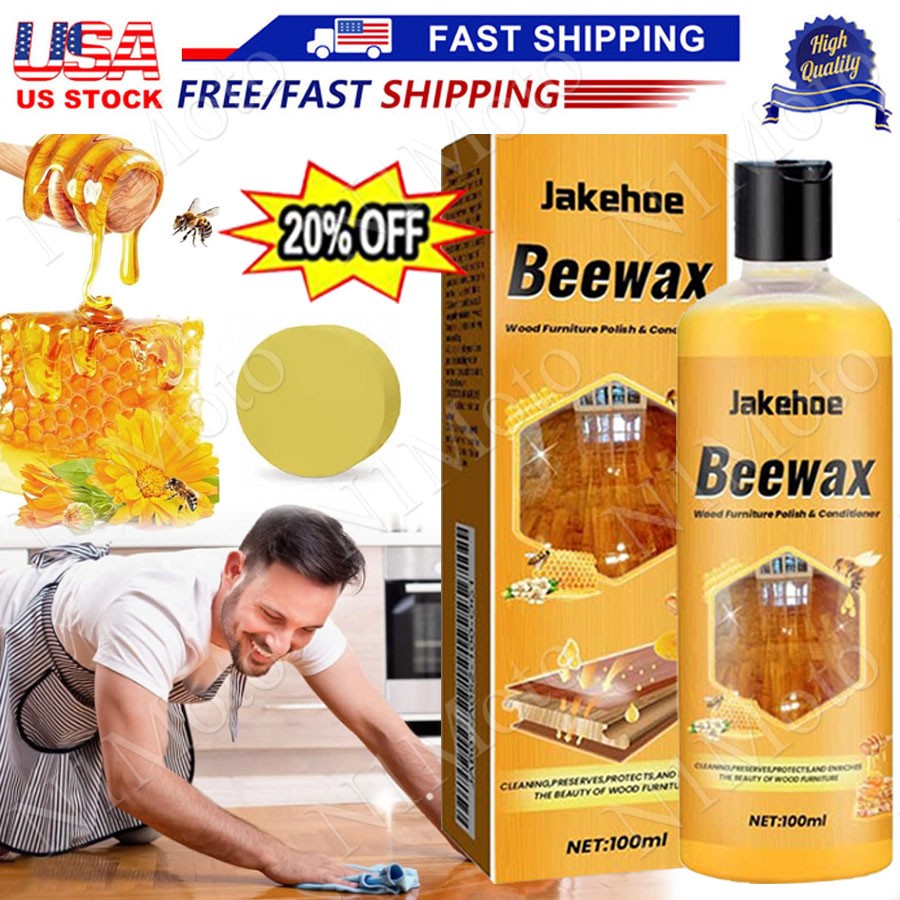 Beeswax Wood Furniture Polish Conditioner All-in-One 2026 Cleaner Restorer 100ml