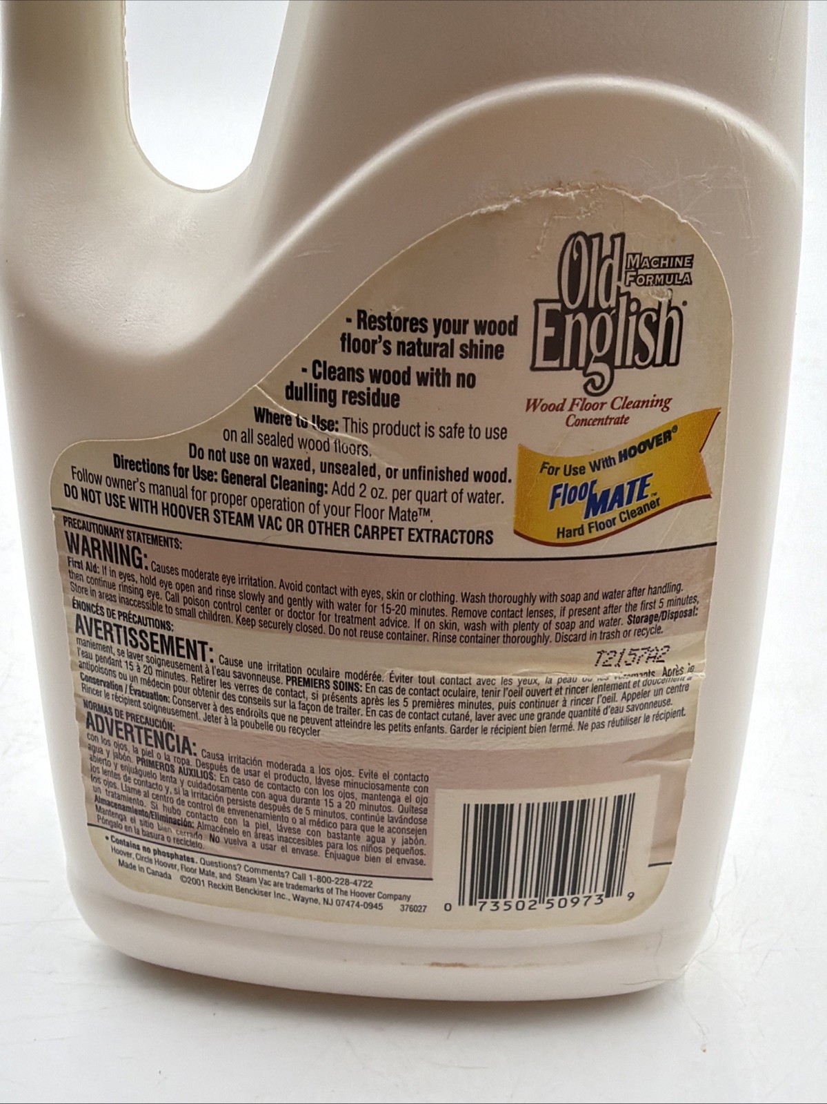 NOS Hoover Old English Floormate Machine Formula Wood Floor Cleaner 32oz DISCOUN