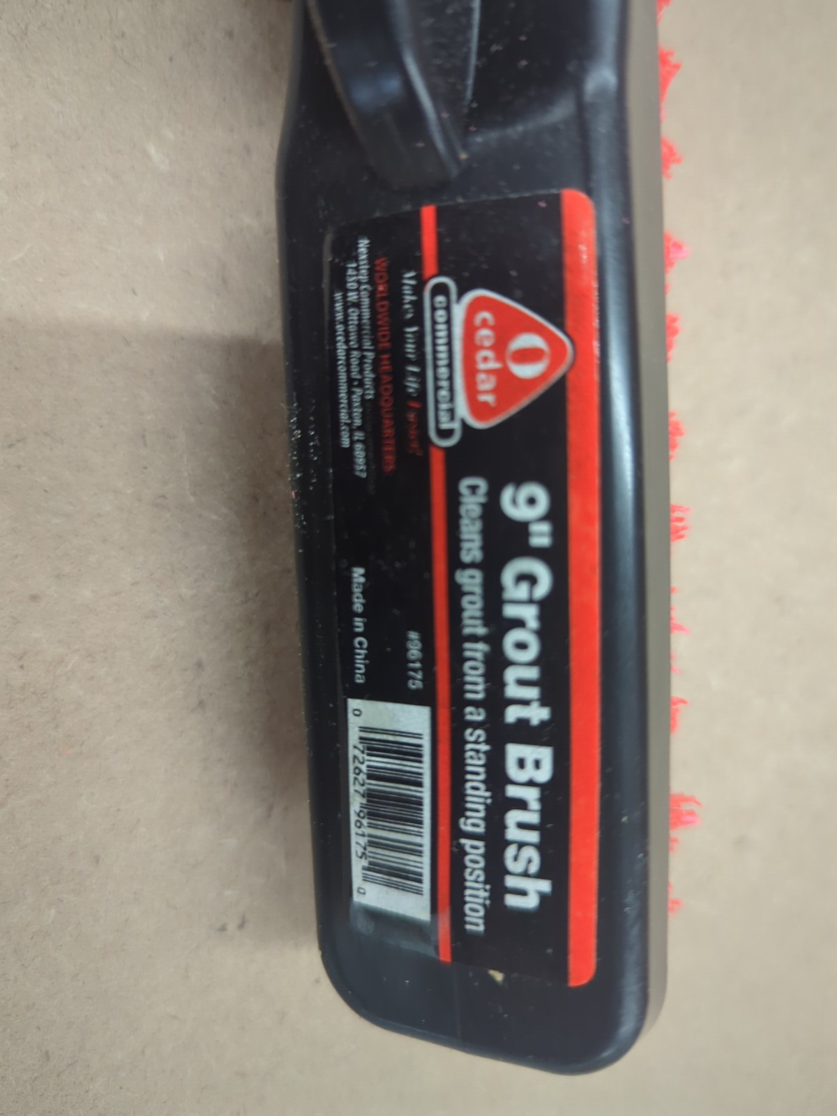 O-Cedar 9in. Commercial Grout Brush Quantity Available: 4 (Prices is For Each)