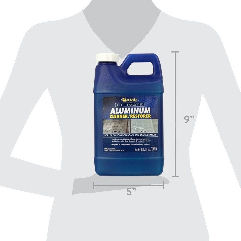 Aluminum Cleaner Restorer Boats Pontoons Canoes Stain Removal Brightener New